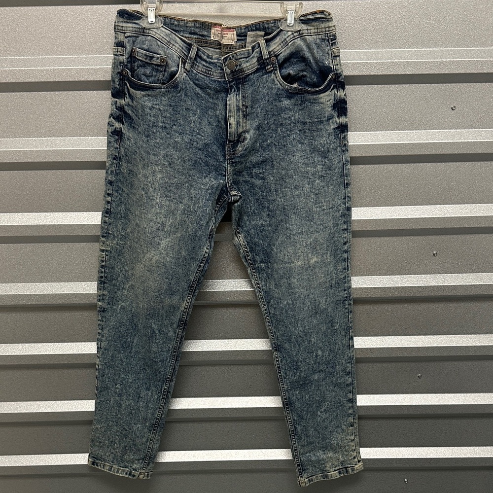 Akademik Mens Vintage 90s Acid‎ Wash Straight Leg Jean Size 34 x 30 Y2K Street